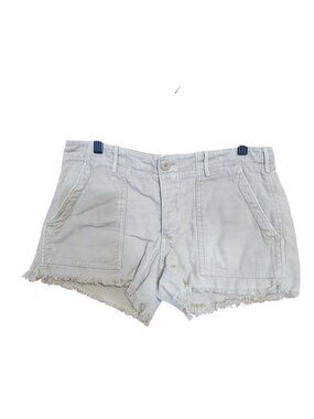 American Eagle AE Khaki utility shorts Button fly Raw Hem Womens Size 2